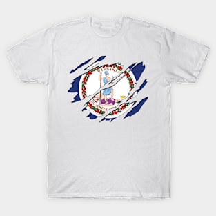 Tear Away Virginia Flag T-Shirt